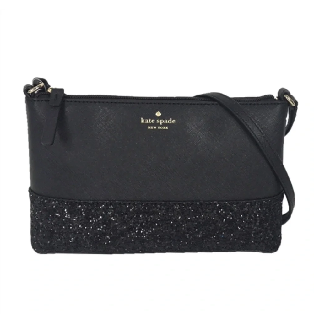 NWT Kate Spade New York Flash Glitter Crossbody Black - Picture 1 of 6